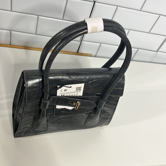 Zara mock croc double strap city bag - Picture 4 of 15